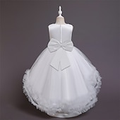 economico Vestiti per serate-Bambino Da ragazza Vestito da festa Tinta unica Senza maniche Prestazioni Compleanno Retato Bellissimo Dolce Poliestere Asimmetrico Vestito da festa Vestito svasato Abito linea A Estate 4-12 anni