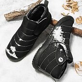 cheap Winter &amp; Snow Boots-Men&#039;s Insulated Winter Snow Boots – Waterproof Slip-On Ankle Boots with Faux Fur Lining, Anti-Slip Sole for Outdoor Hiking &amp; Cold Weather