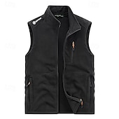 preiswerte Westen-Herren Weste für Wanderer Wander-Fleeceweste Ärmellos Weste Außen warm Fleece-Futter Komfortabel Winter Mehrere Taschen Polyester Schwarz Armeegrün Dunkelblau Jagd Angeln Klettern