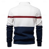 economico Maglioni e Cardigan Elite da Uomo-Per uomo Felpa Maglione Maglieria A Coste Maglia Top Regolari Collo ripiegato Casual Quotidiano Abbigliamento Primavera &amp; Autunno Bianco Verde S M L
