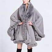 cheap Faux Fur Wraps-Faux Fur Wraps Elegant Cute Ladies Long Sleeve Rabbit Fur Wedding Wraps With Pure Color For Formal Spring