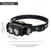 economico Luci da campeggio-lampada frontale ricaricabile usb ultraleggera con magnete &amp;display di potenza - 3 modalità portatile &amp;luminoso per lavoro notturno escursionismo campeggio viaggio &amp;passeggiate con il cane (batterie