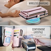 cheap Other Phone Case-Phone Case For Google Pixel 9 Pro Pixel 9 Pro XL Pixel 8 Pro Pixel 8 Pixel 9 Wallet Case Magnetic Zipper Support Wireless Charging Retro TPU PC