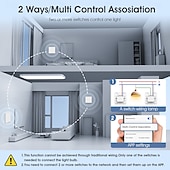 billige Hvitevarer-tuya smart lysbryter har type-c 1/2/3 bryter 2,4ghz wi-fi lysbryter fungerer med alexa og google home