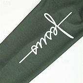 olcso Vallási-Férfi Grafika Križ Jézus Henley ing Gofris póló Hosszú ujj 3D nyomtatás Dizájn Egyszerű Alkalmi Szabadtéri sport Szabadság Fesztivál Tavasz &amp; Ősz Fekete Fehér Barna Lóhere Henley Henley póló