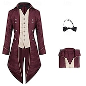 cheap Outerwear-Punk &amp; Gothic Medieval Renaissance Coat Jacket Tailcoat Prince Nobleman Men&#039;s Royal Steampunk Halloween Masquerade Event / Party Masquerade Adults&#039; Coat