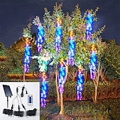 cheap Solar String Lights-3-in-1 Solar LED Meteor Shower Rain Lights, Waterproof Icicle Firecracker Fairy Lights for Garden &amp; Christmas