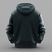 abordables sweats à capuche 3d pour hommes-Homme Sweat à capuche Bleu Capuche Dragon 3D effet Frais Automne Hiver Vêtement Tenue Pulls Capuche Pulls molletonnés