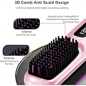 olcso Egyéni védőeszközök-Vezeték nélküli Hajvasalók Forró Levegő Fésű Negatív Forró Fésű Hajvasaló 20s Gyors Fűtés Kerámia és Égésgátló Tervezés Valentin-napi Ajándék