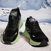 billige Sneakers til herrer-løpesneakers med varmt fôr for menn, lette, polstrede atletiske sko med snøredesign for vintersport utendørs og daglig bruk