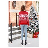 billige Stygge julegensere-Reinsdyr Stygg julegenser Pullover Jumper Strikket Dame Jul Nytt År julaften Jul Original Morsom Voksen Jul Topp