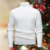 abordables Pull col rond-Homme Pull Pull en tricot A côtes Tricoter Normal Tricoté Plein Col Roulé Mode Décontractées Usage quotidien Rendez-vous Vêtement Tenue Automne hiver Vin Noir S M L