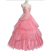 economico Costumi da donna-Strega Fata Glinda Costume Gonna a cerchio Abito da Ballo Costumi a Tema Film e TV Cosplay di film for Per donna Adulti Halloween Carnevale martedì grasso Performance Feste Palcoscenico