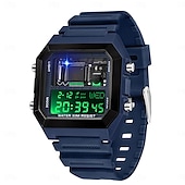 baratos Relógios Digitais-SANDA Masculino Relogio digital Moda Relógio Casual Relógio de Pulso Resistente ao Choque Luminoso Cronômetro Relogio Despertador Contagem regressiva TPU Assista