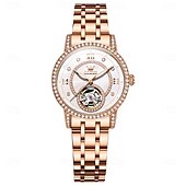 economico Orologi meccanici-OLEVS Da donna Orologio meccanico Moda Casual Orologio da polso Automatico a Carica Automatica Luminoso Impermeabile Decorazione Lega Guarda