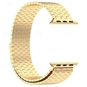 baratos Pulseiras de Apple Watch-Loop Solo Compatível com Pulseira Apple Watch 38mm 40mm 41mm 42mm 44mm 45mm 49mm Fecho Magnético Ajustável Aço Inoxidável pulseira de substituição para iwatch Ultra 2 Series 9 8 7 SE 6 5 4 3 2 1