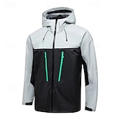 preiswerte Fleece &amp; 3 in 1 Jacken-Herren Wanderjacke Draussen Farbblock Wasserdicht Windundurchlässig Reißverschluß vorne Leichte Jacke Voller Reißverschluss Camping / Wandern / Höhlenforschung Schwarz Gelb Grün Grau