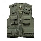 preiswerte Westen-Herren Weste für Wanderer Wander-Fleeceweste Ärmellos Weste Außen Atmungsaktiv Komfortabel Mehrere Taschen Polyester Schwarz Armeegrün Rot Jagd Angeln Klettern