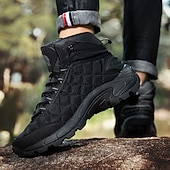 abordables Botas de montaña-Botas de senderismo acolchadas para hombre: ligeras, impermeables, suela antideslizante, diseño de caña alta, ideales para aventuras al aire libre.