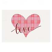 cheap Placemats &amp; Coasters &amp; Trivets-Valentine&#039;s Day Placemats Set of 4 Romantic and Decorative Table Mats Featuring Heart or Rose Patterns Durable and Heat-Resistant Perfect for Adding a Touch of Love to Your Dining Table Decor