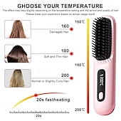 olcso Egyéni védőeszközök-Vezeték nélküli Hajvasalók Forró Levegő Fésű Negatív Forró Fésű Hajvasaló 20s Gyors Fűtés Kerámia és Égésgátló Tervezés Valentin-napi Ajándék