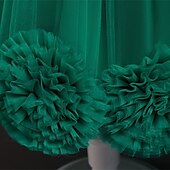 economico Vestiti per serate-Bambino Da ragazza Vestito da festa Tinta unica Senza maniche Prestazioni Compleanno Retato Bellissimo Dolce Poliestere Asimmetrico Vestito da festa Vestito svasato Abito linea A Estate 4-12 anni