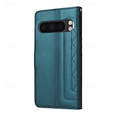 お買い得  その他のスマホケース-電話 ケース 用途 ピクセル9プロ Pixel 8 Pro Pixel 8 ピクセル9 Pixel 7 Pro フリップカバー スタンド付き リストストラップ付き カード挿入口 レトロ風 TPU PUレザー