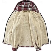 levne fleecové mikiny-Pánské Mikina na zip Mikina s kapucí na zip Fleecová bunda Černá Rubínově červená Světle modrá Kapuce Pléd Zapni Kapsy Sporty a outdoor Denní Dovolená Polyester Šik ven Základní Na běžné nošení