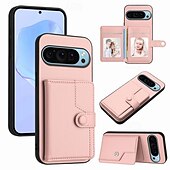 お買い得  その他のスマホケース-電話 ケース 用途 ピクセル9プロ ピクセル9プロXL Pixel 8 Pro Pixel 8 ピクセル9 バックカバー スタンド付き カード挿入口 耐衝撃 レトロ風 TPU PUレザー