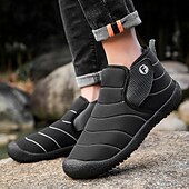 cheap Winter &amp; Snow Boots-Men&#039;s Insulated Winter Snow Boots – Waterproof Slip-On Ankle Boots with Faux Fur Lining, Anti-Slip Sole for Outdoor Hiking &amp; Cold Weather