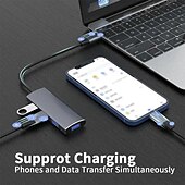 cheap Computer Peripherals-3.0 Aluminum Alloy Hub Three-port 2.0 USB High-speed Download Splitter