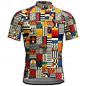 abordables Maillots pour hommes-Homme Maillot Velo Cyclisme Manche Courte Cyclisme Tee-shirt Maillot avec 3 poches arrière VTT Vélo tout terrain Respirable Séchage rapide Conception anatomique Mèche Rouge vin Rouge Bleu Bloc de