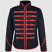 cheap Tops-Retro Vintage Rococo Coat Masquerade Circus Jacket Prince Aristocrat Sequins Men&#039;s Carnival Masquerade Event / Party Adults&#039; Coat Spring Fall &amp; Winter