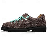 abordables Baskets-chaussures de randonnée en daim marron pour hommes - style vintage avec design à lacets roses et semelle durable pour les aventures en plein air