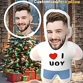 お買い得  パーソナライズされた枕-不規則なクッション＆ピロー パーソナライズドギフト 写真 愛してる カスタムギフトアイデア 様々なサイズのインサート付き 彼のためのギフト バレンタインデー用