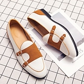 cheap Semi-Formal-Men&#039;s Loafers &amp; Slip-Ons Penny Loafers Suede Nylon Comfortable Slip Resistant Loafer Buckle White Green Color Block