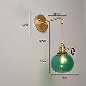 levne Vnitřní nástěnná světla-nordic ins retro atmosféra mosazné skleněné nástěnné svítidlo kreativní individuální nástěnné svícny noční 110-240v