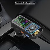 お買い得  車用Bluetoothキット/ハンズフリー-12V/2.5A BT 通話 EQ サウンド調整済み pd/qc3.0 急速充電器 bc83 FM トランスミッター カーチャージャー デュアル USB TF U ディスク MP3
