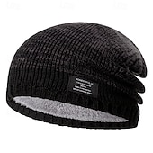 economico Cappello a cuffia-Per uomo Unisex Cappello a cuffia Cappelli invernali Berretti 骷髅头毛线帽 Cappello lavorato a maglia Rosso Kaki Fibra acrilica Lavorato a maglia Accogliente Da tutti i giorni Per uscire Color Block Caldo