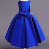 preiswerte Kleider für die Blumenmädchen-Blumenmädchenkleid Kinder Mädchen Prinzessinenkleid Leistung Hochzeit Party Elegant Schön Patchwork Blumen Ärmellos Rundhalsausschnitt Weinrot Rosa 4 Jahre +