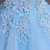 baratos Vestidos floridos-Vestido para Meninas das Flores Crianças Para Meninas Vestido de princesa Espetáculo Casamento Festa Elegante Lindo Com Transparência Côr Sólida Sem Manga Gola Redonda Branco Rosa 4 anos +