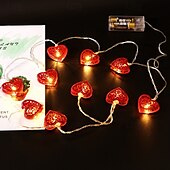 abordables Guirlandes lumineuses à piles-Guirlande lumineuse élégante pour réception de mariage, 1 pièce de 1,65 m à 10 LED, pour la Saint-Valentin, en fer, pour une demande en mariage, un festival, une atmosphère intérieure, une