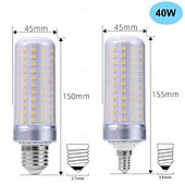 abordables Luces LED de maíz-Bombillas LED tipo maíz con base E14 E27, 85-265 V, 30 W, 40 W, equivalente a 250 W, no regulables, para iluminación del hogar, 1 unidad