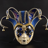 olcso Maszk-Paprikajancsi Halloween Velencei maszk Arlecchino Farsangi maszk Zárt sisak Felnőttek Női Mindszentek napja Farsang Mardi Gras Parti Álarcos mulatság Velencei karnevál Egyszerű Halloween jelmezek