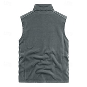 preiswerte Westen-Herren Weste für Wanderer Wander-Fleeceweste Ärmellos Weste Außen warm Fleece-Futter Komfortabel Winter Mehrere Taschen Polyester Schwarz Armeegrün Dunkelblau Jagd Angeln Klettern