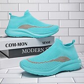 economico Sneakers da uomo-sneakers slip-on rosse leggere da uomo | tomaia in flyknit traspirante con suola comoda per attività casual e sportive