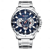 economico Orologi al quarzo-Orologio al quarzo CURREN da uomo moda outdoor orologio da polso casual luminoso calendario impermeabile orologio in acciaio
