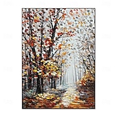 Χαμηλού Κόστους Πίνακες Τοπίων-χειροποίητη ελαιογραφία καμβάς διακόσμηση τοίχου αφηρημένη μικρό δάσος χοντρό μαχαίρι λαδιού πίνακες ζωγραφικής τοπίο για διακόσμηση σπιτιού ρολό χωρίς πλαίσιο χωρίς τεντωμένη ζωγραφική