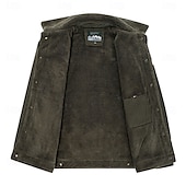 abordables vestes et manteaux graphiques pour hommes-veste polaire brodée pour homme veste de camionneur sherpa veste cargo de travail col rabattu veste chaude d&#039;hiver en coton manteau de sortie décontracté vintage multi-poches