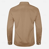 voordelige westernhemden voor heren-Voor heren pentagram Westers overhemd Cowboyshirt Lange mouw Westers Urheilu Lente Herfst Strijkijzer Lapwerk Donker Bruin Bruin